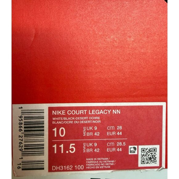 10 MEN’S NIKE COURT LEGACY NN WHITE BLACK DESERT OCHRE DH3162-100 SNEAKERS main image 6